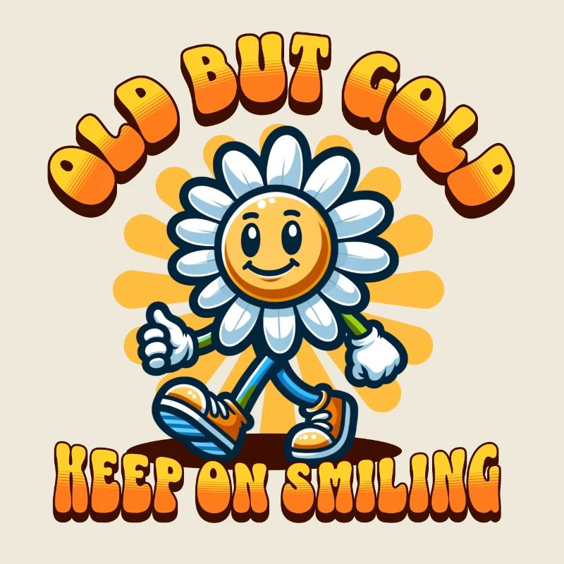 Old but Gold keep on smiling with sunflower