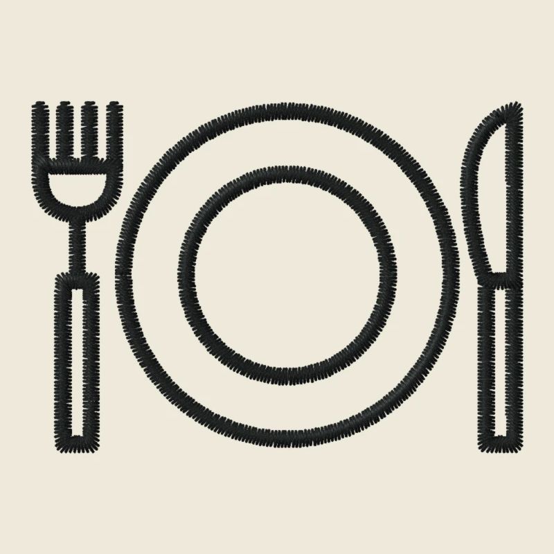 Plates with cutlery