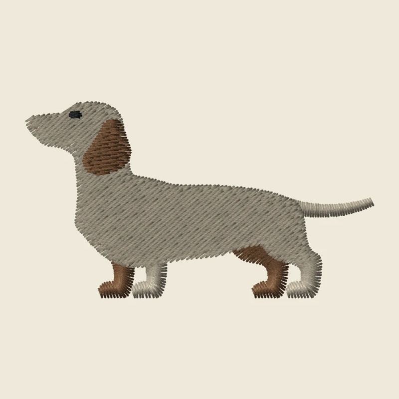 Dackel bestickt