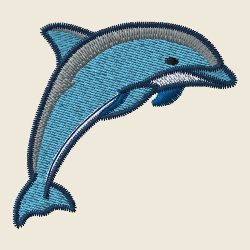 Dauphin brodé