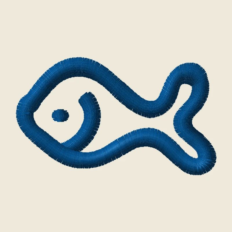Poisson brodé