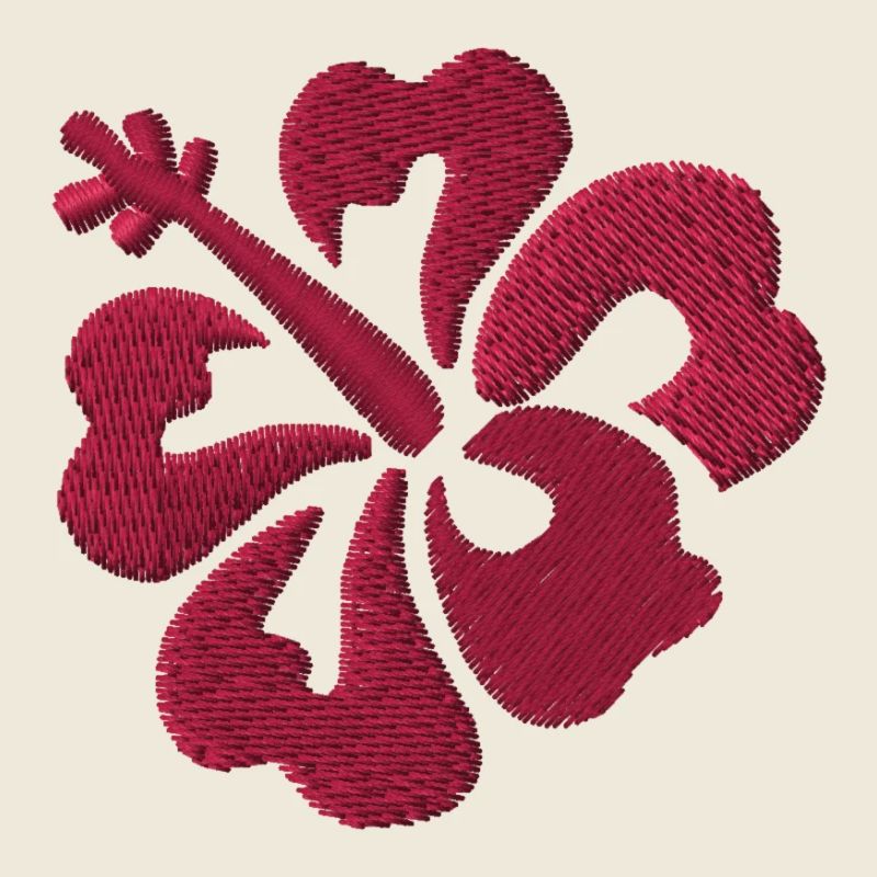 Flower embroidered