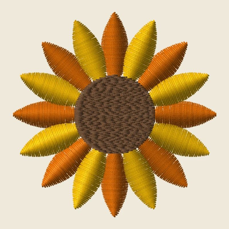 Sonnenblume bestickt