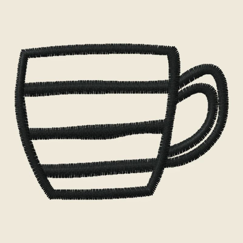 Mug embroidered