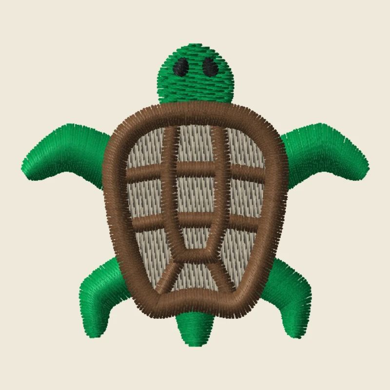 Tortue brodée