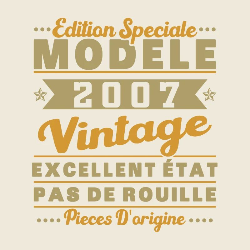 2007 Module Vintage Rétro Cadeau d’anniversaire