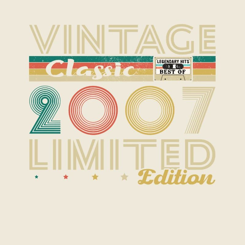 2007 Vintage Retro Geburtstagsgeschenk