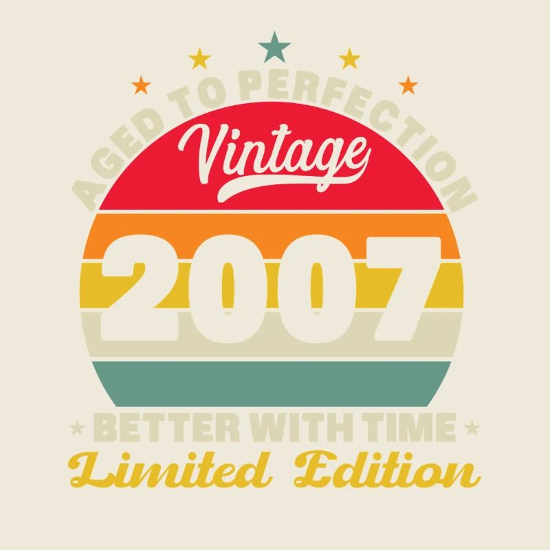 2007 Vintage Retro Geburtstagsgeschenk