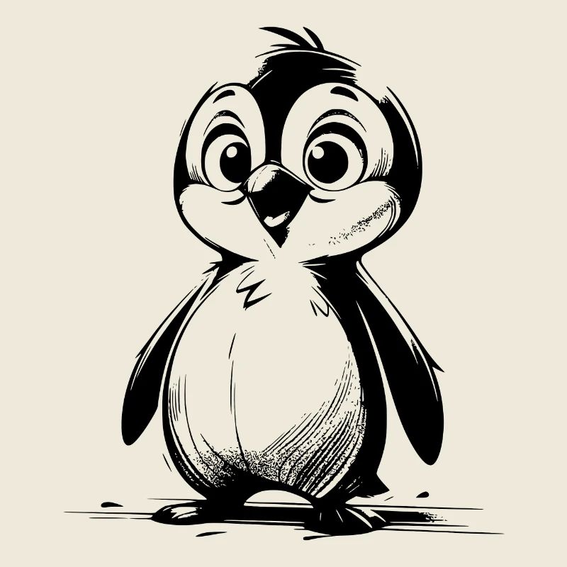 Penguin Cartoon Penguins Drawing Style