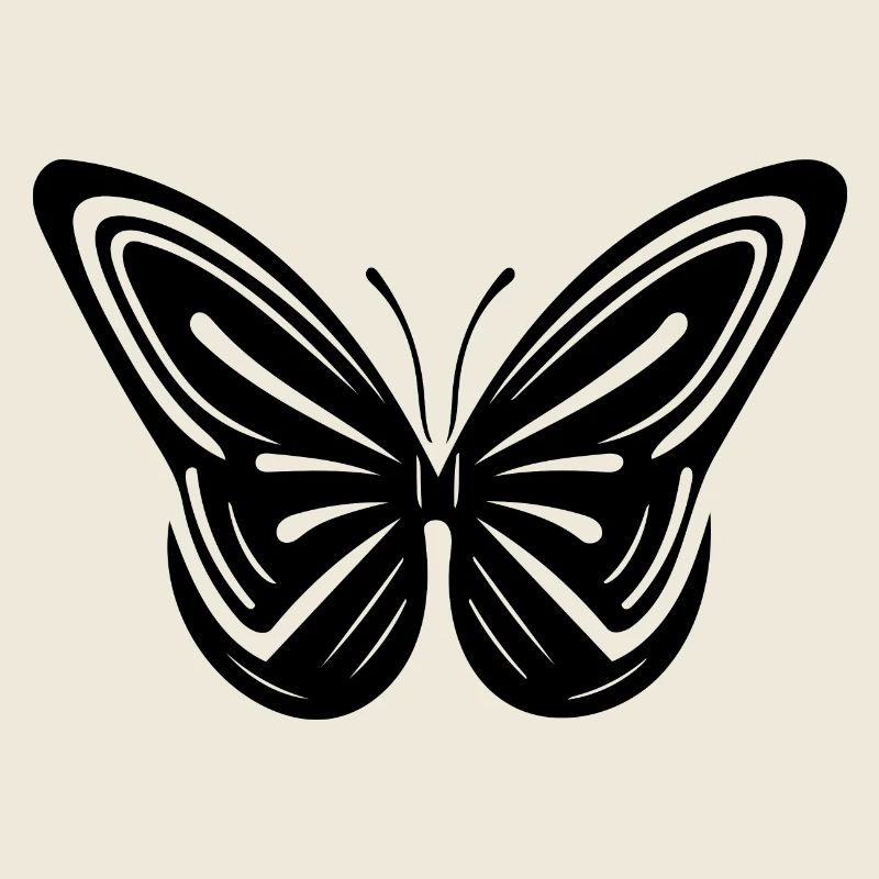 Elegant vintage geometric butterfly