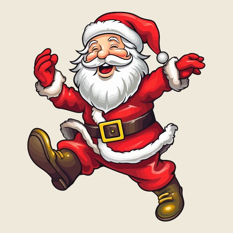 Niedlicher lustiger Weihnachtsmann mit Bart