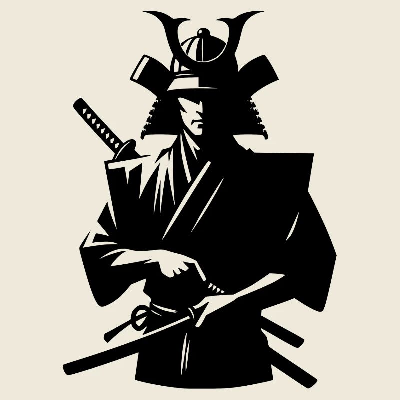 Japanischer Samurai mit Schwert