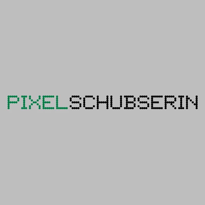 Pixelschubserin im Design von Pixeln, 2fb