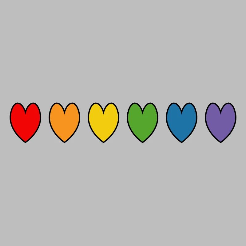 Coeurs arc-en-ciel