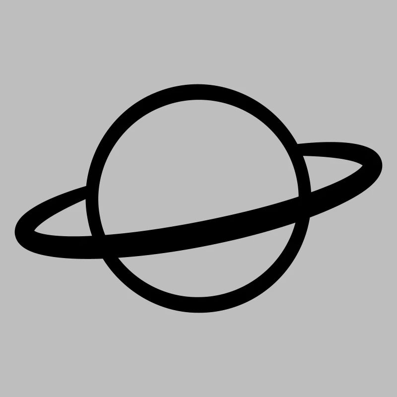 Planète avec contour de l’icône de l’anneau
