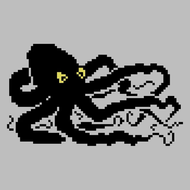 8bit pixel octopus