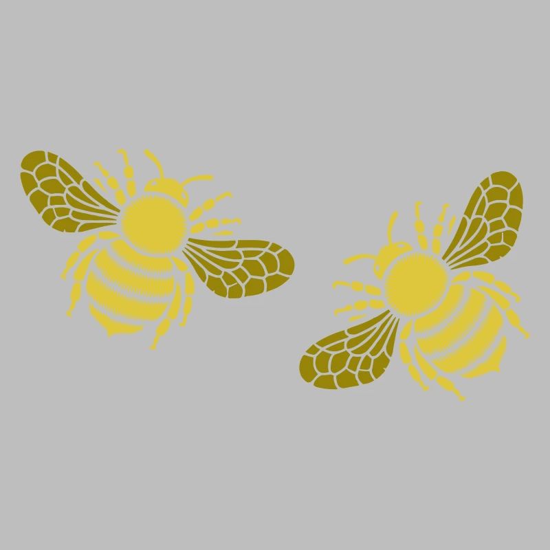 Deux abeilles dorées