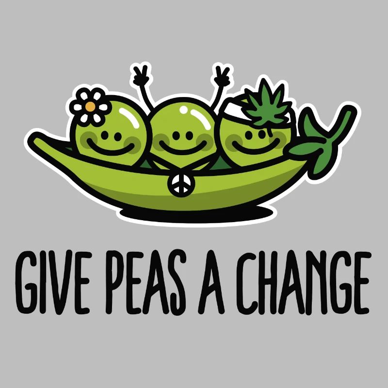 Give peas / peace a change hippies