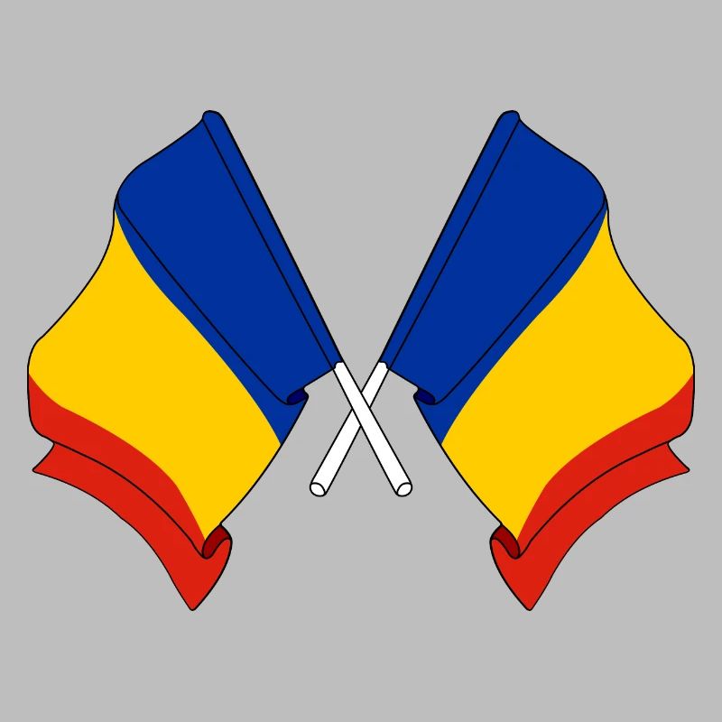 Deux drapeaux Drapeau de la Roumanie, drapeau horizontal m
