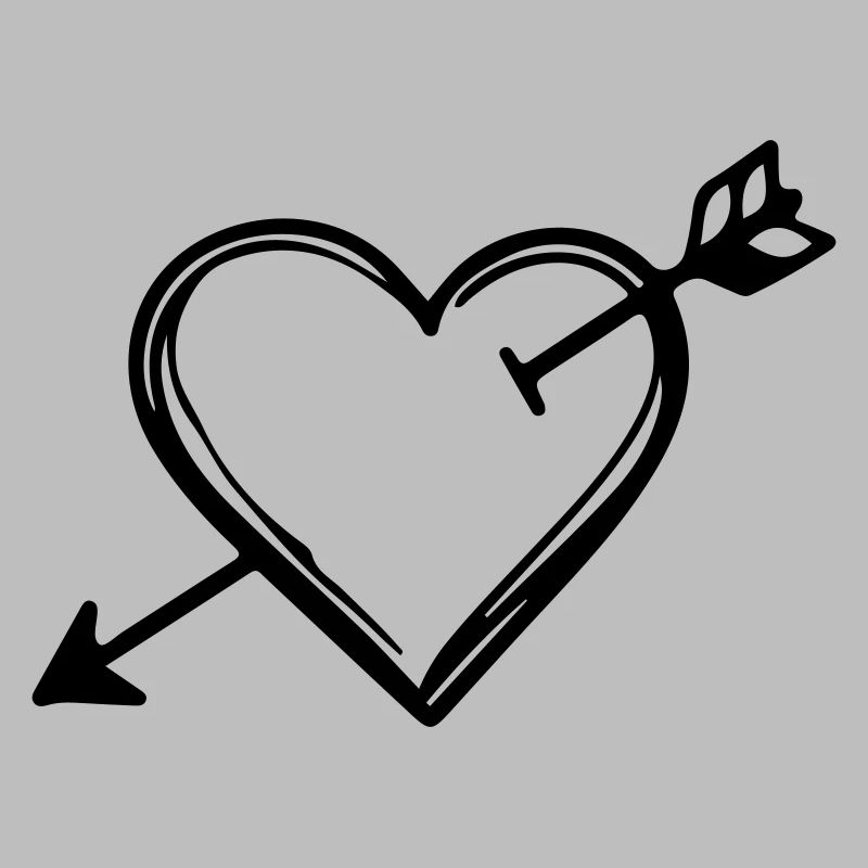 Icône de flèche en forme de cœur