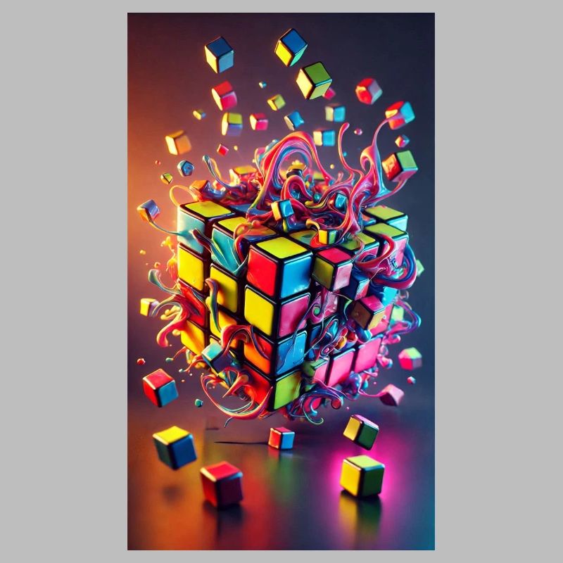 Cube d’explosion de couleur