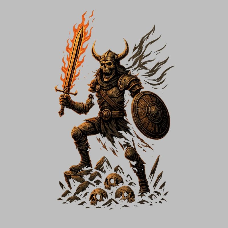 Demonic Warrior with Fire Dagger
