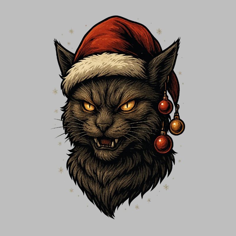 Schwarzer Weihnachtskater