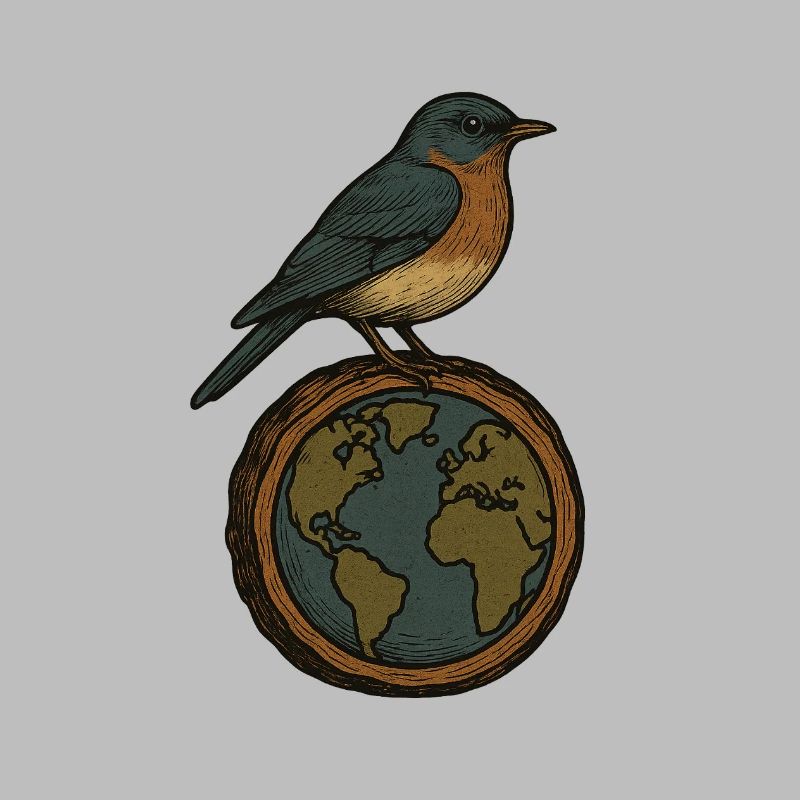Robin auf World Globe
