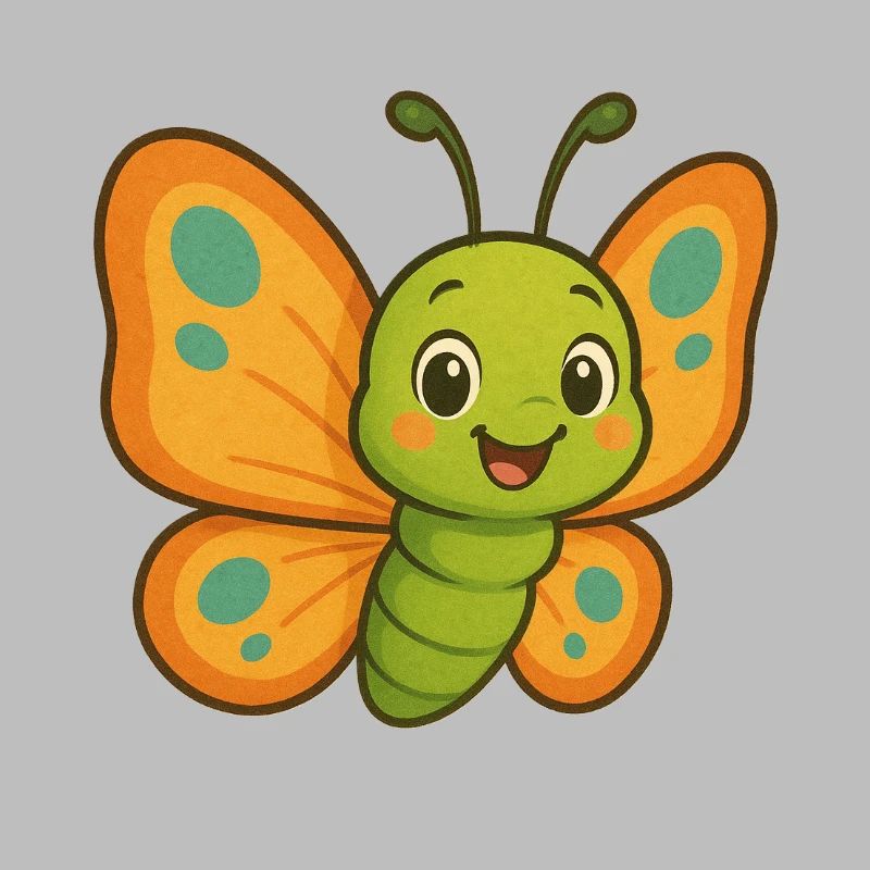 Conception de dessin animé papillon