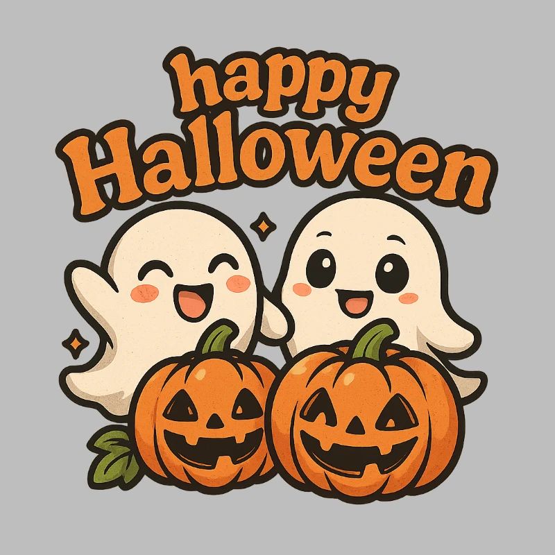 Fantômes mignons Halloween Design