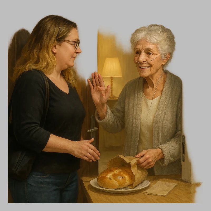 Scène de quartier conviviale