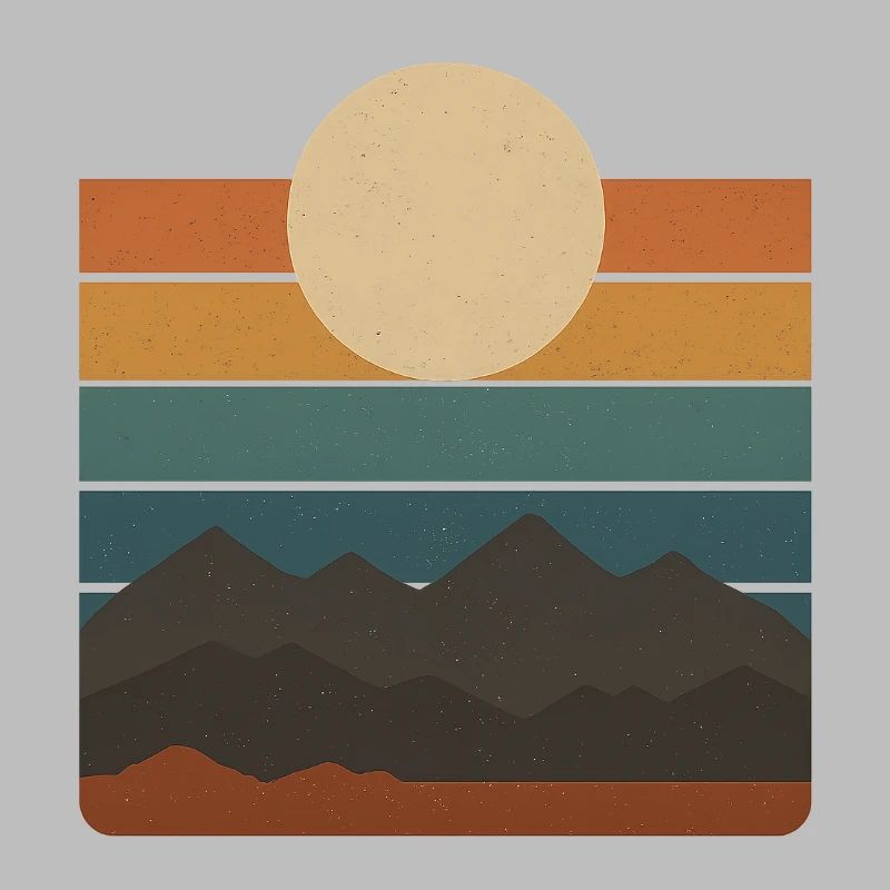 Sunset over mountain strips gift idea