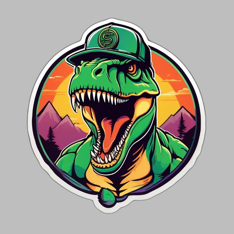 Dinosaurier-Sonnenuntergangs-Kopfschmuck