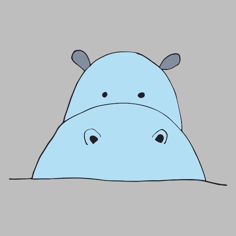 Blauer Hippo Blickfang