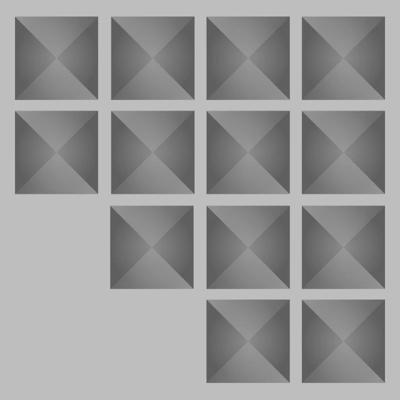 Minimalist Geometric Square Stud Pattern