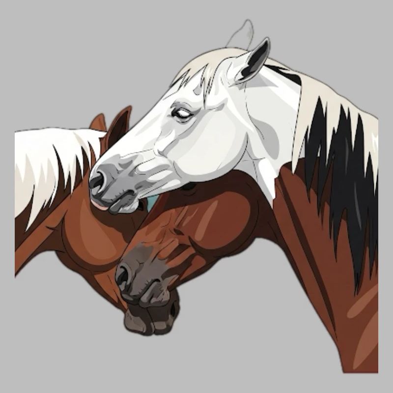 Impression de cheval élégant