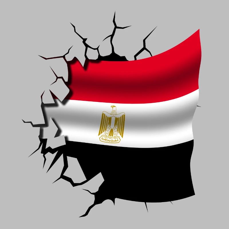 Drapeau de l’Égypte - Égypte - Drapeau Broken Design