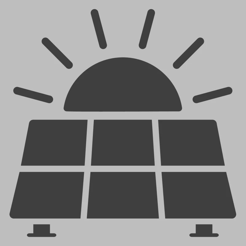 Solar Panel Energy Line Icon