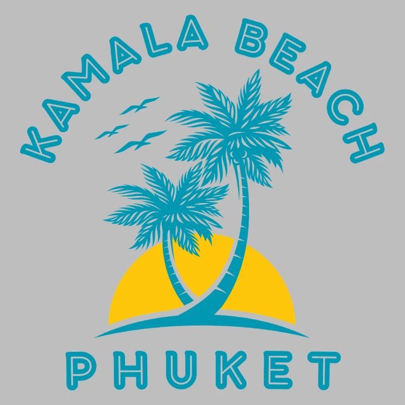 Palmier du coucher de soleil de la plage de Kamala à Phuket