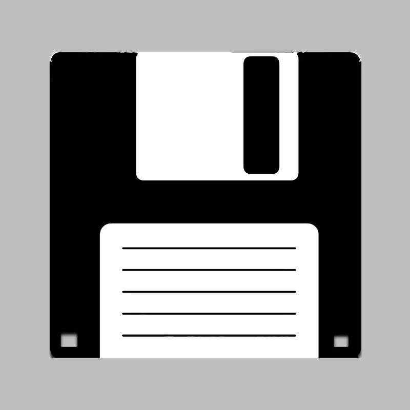 Floppy Diskette Old School Retro Computer Design