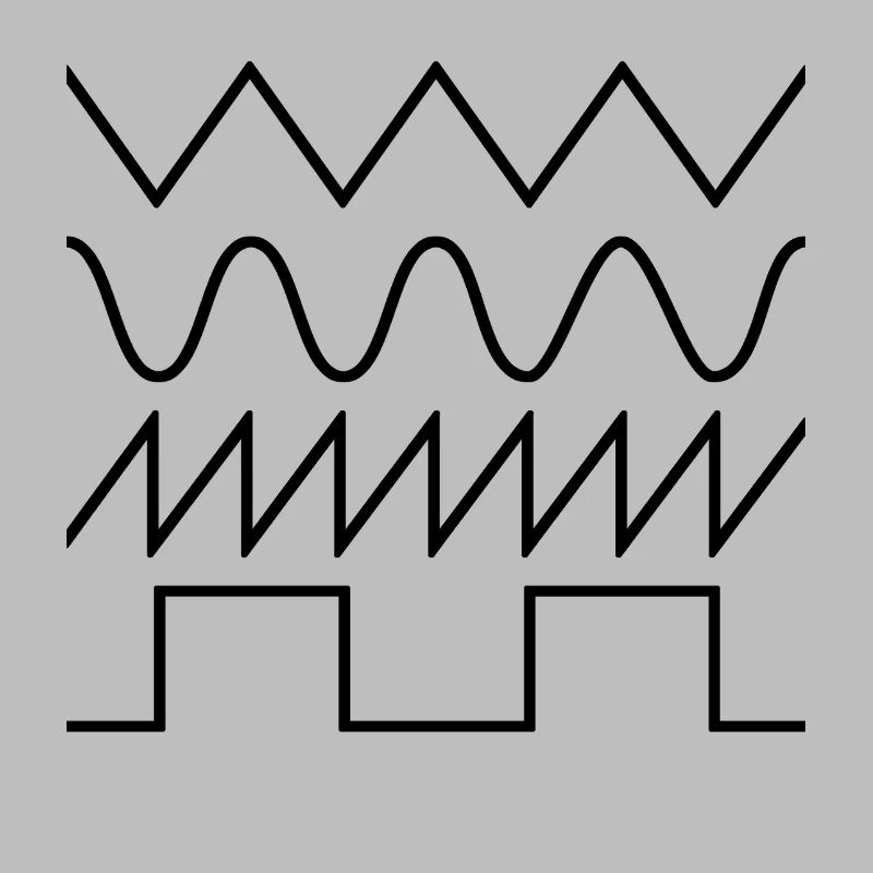 Synthesizer Waveforms (black font) #2