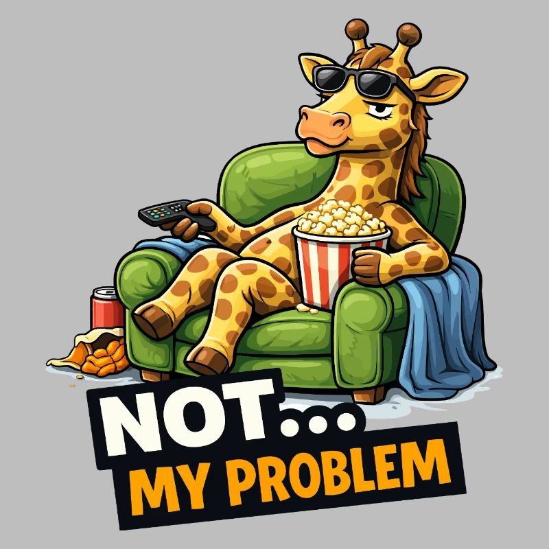 Not My Problem Giraffe Couch Meme