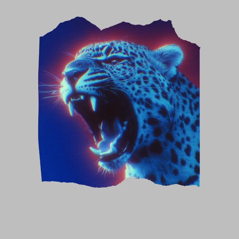 Title: Neon Leopard – Synthwave VHS Retro 80s Loo