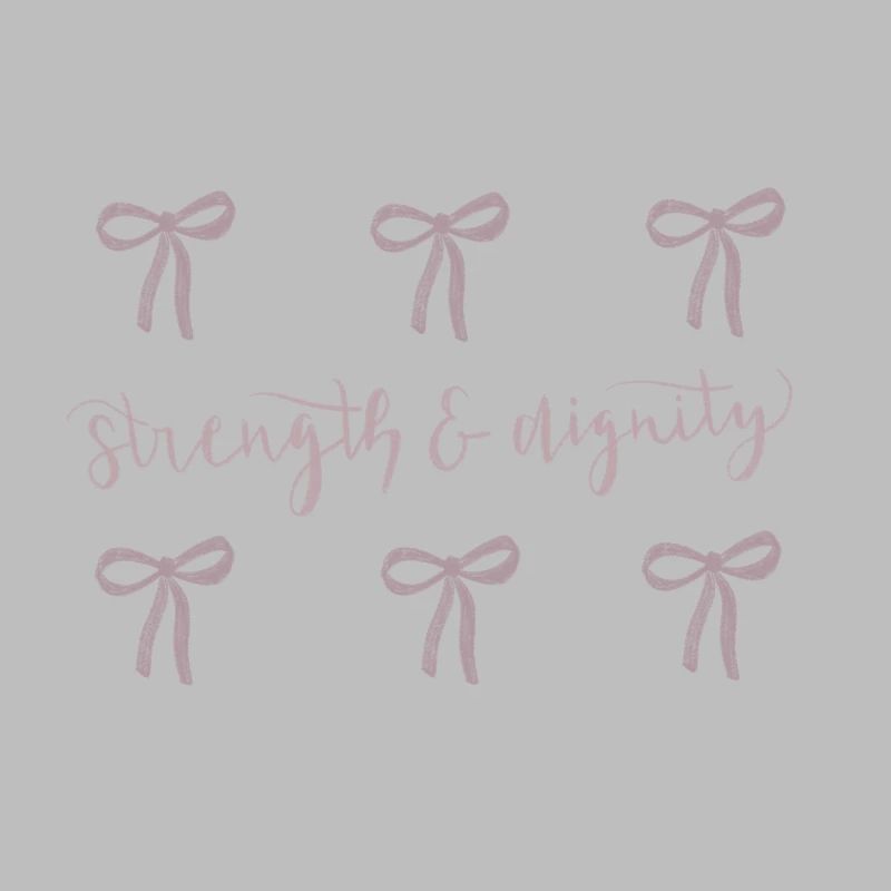 Strength & Dignity Bow design - Proverbs 31:25