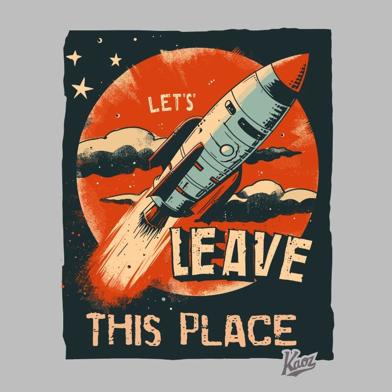 Lass uns mit einer Rakete hier abhauen