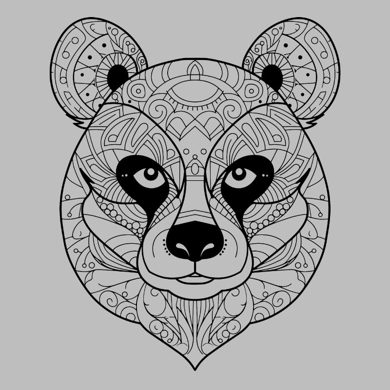 Abstrakte Panda-Essenz: Komplizierte Linienkunst Interpr
