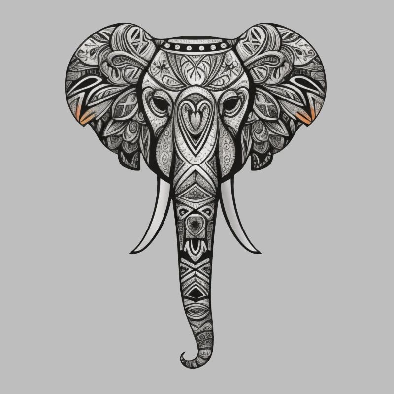 Elephant with African pattern no2