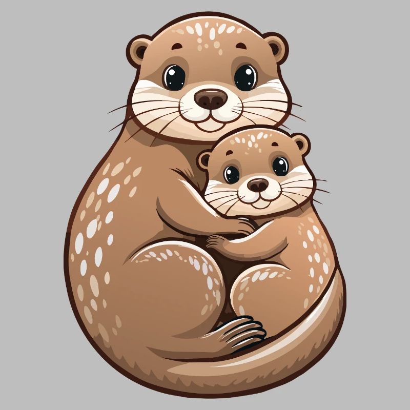 Mutterotter mit Jungtier