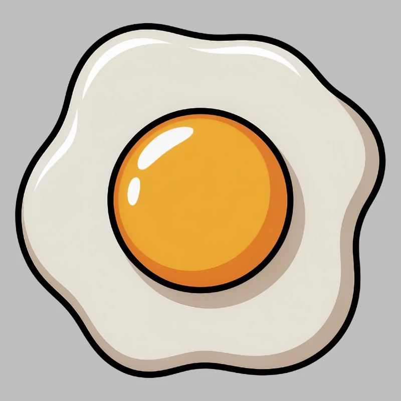 Fried Egg Graphic Egg yolk Egg whites Breakfast