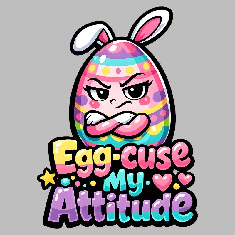 Excuse my Attitude Easter Pun
